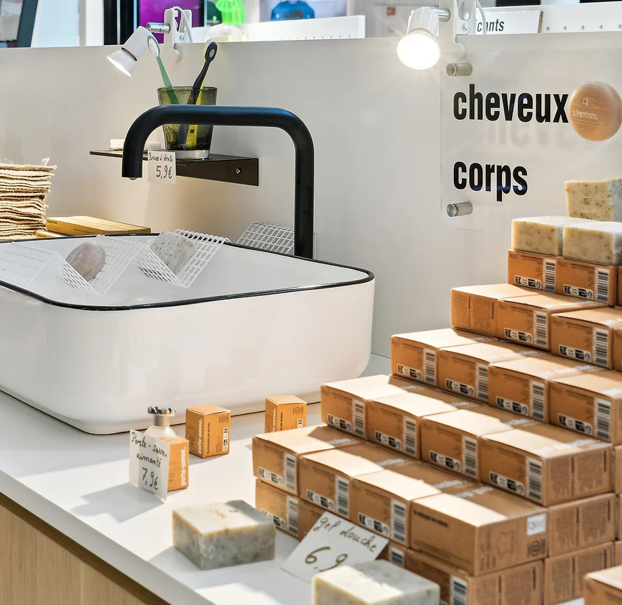Corner Birkenstock aux Galeries Lafayette Haussmann agencé par Share Client